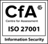 CfA Cert Logo Mono ISO 27001-1